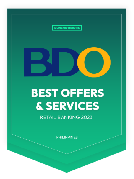 Best Offers, Product, & Services - Retail Banking Awards 2023 - BDO