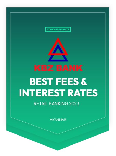 Best Fees & Interest - Rates Retail Banking Awards 2023 - KBZ Bank