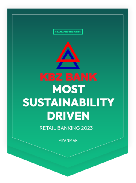 Most Sustainability Driven - Rates Retail Banking Awards 2023 - KBZ Bank