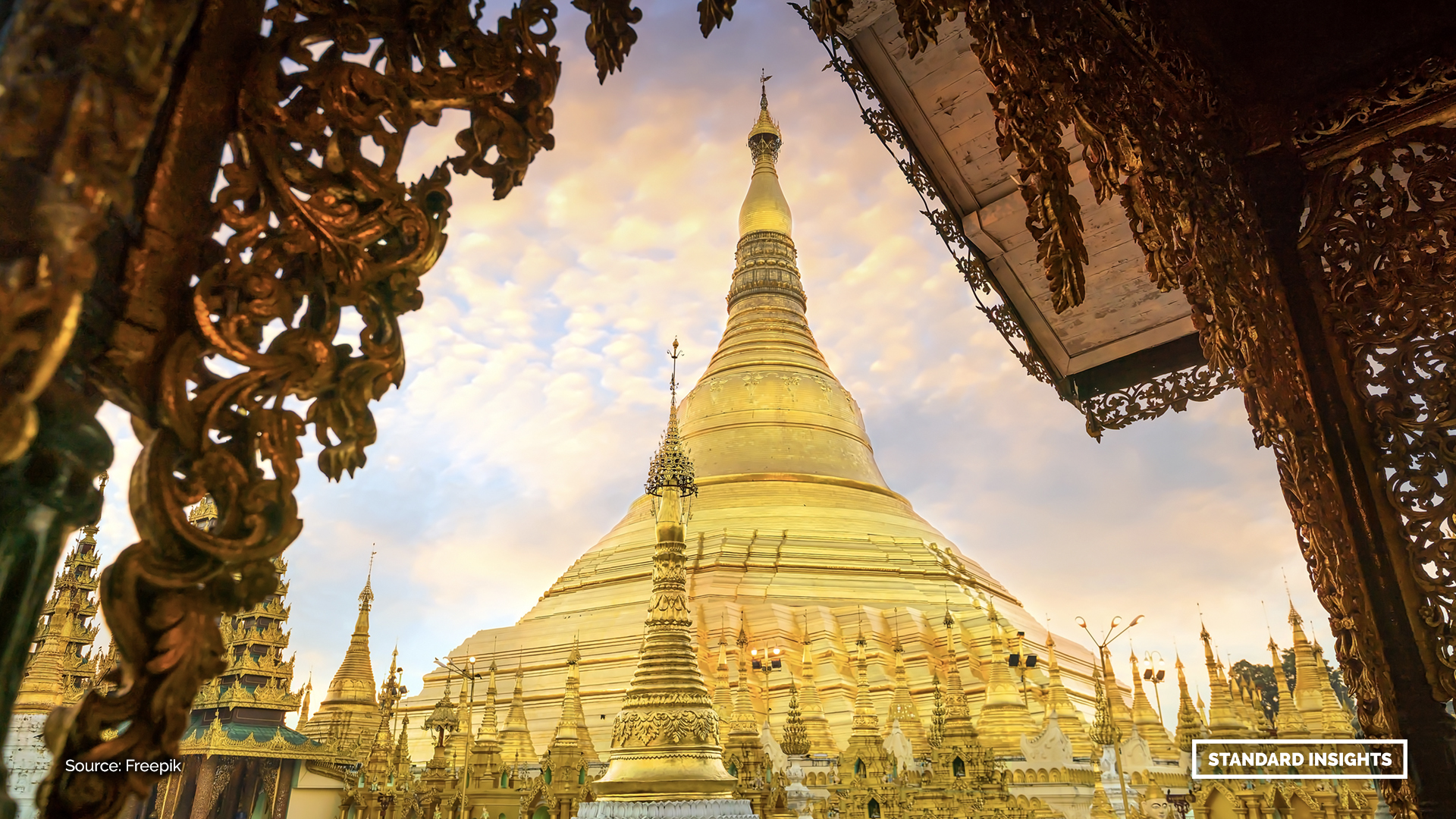 Tourism in Myanmar: Golden Shwedagon Pagoda in Yangon