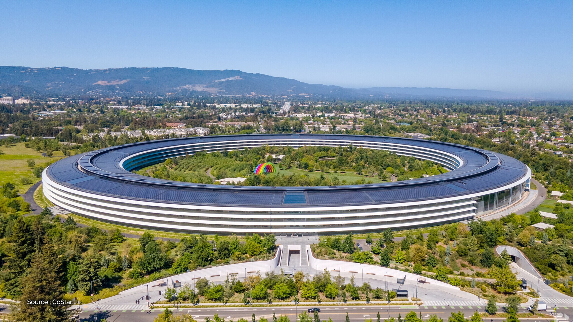 Apple Park, the corporate headquarters of Apple, Inc.