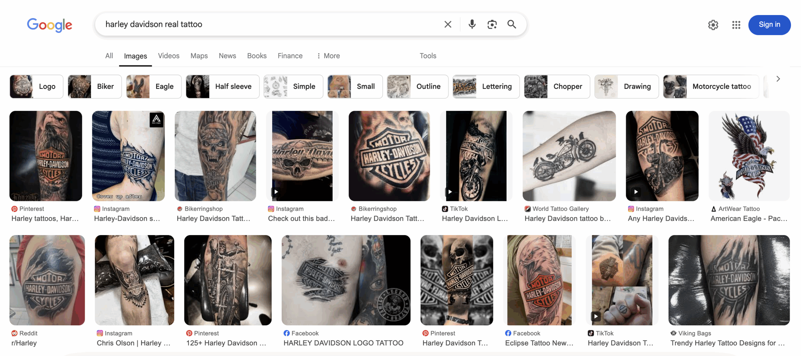 Harley Davidson tatoos scaled