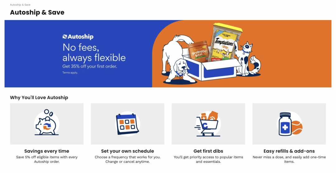 Chewy autoship website