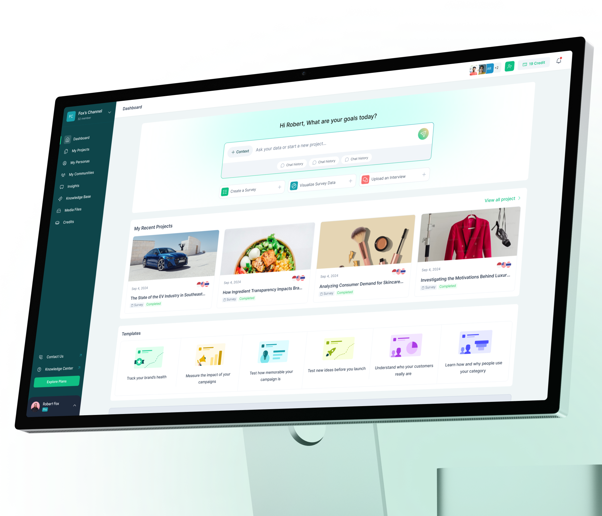 Platform dashboard preview