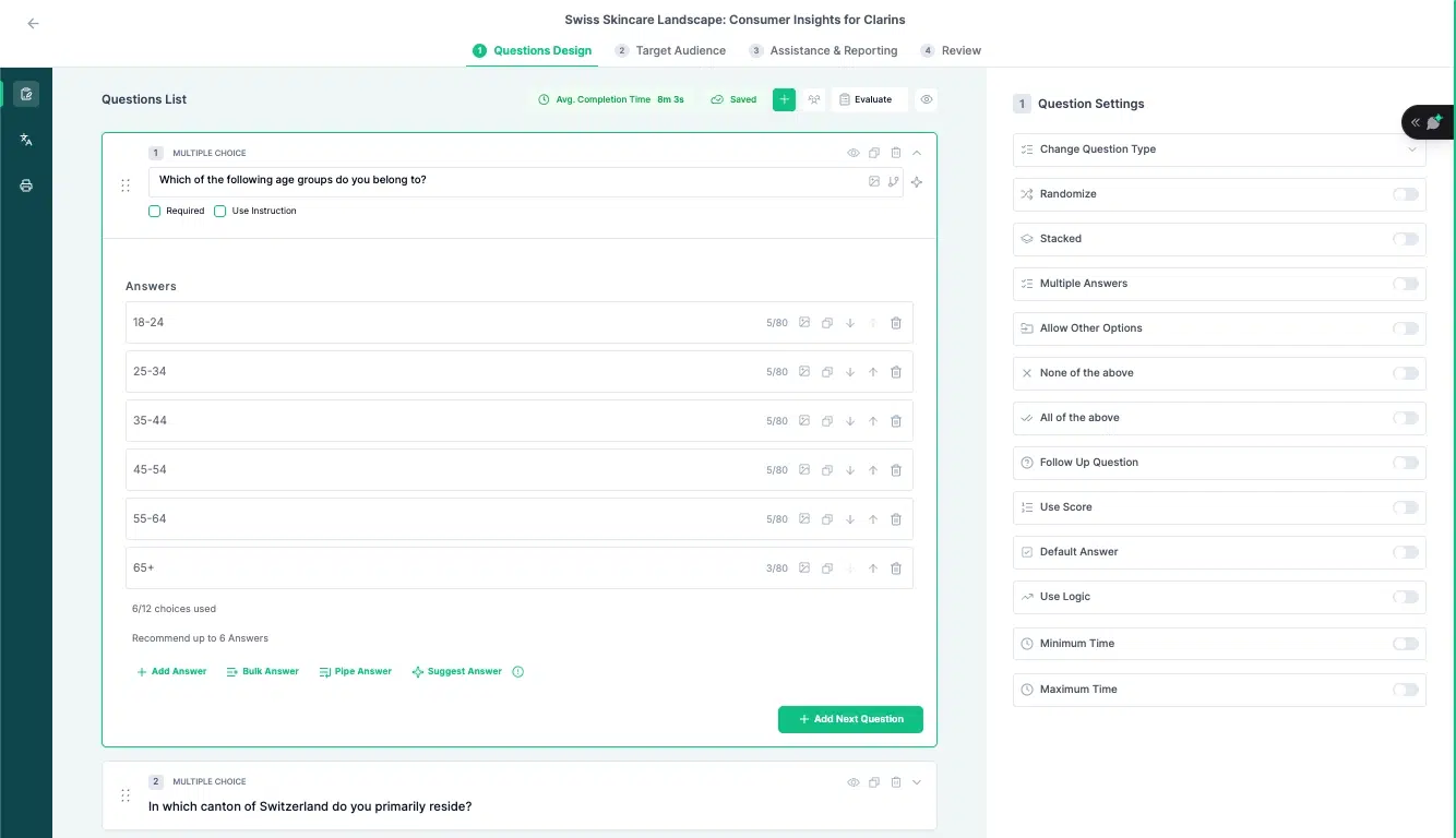Screenshot of step 1 in the Standard Insights checkout flow