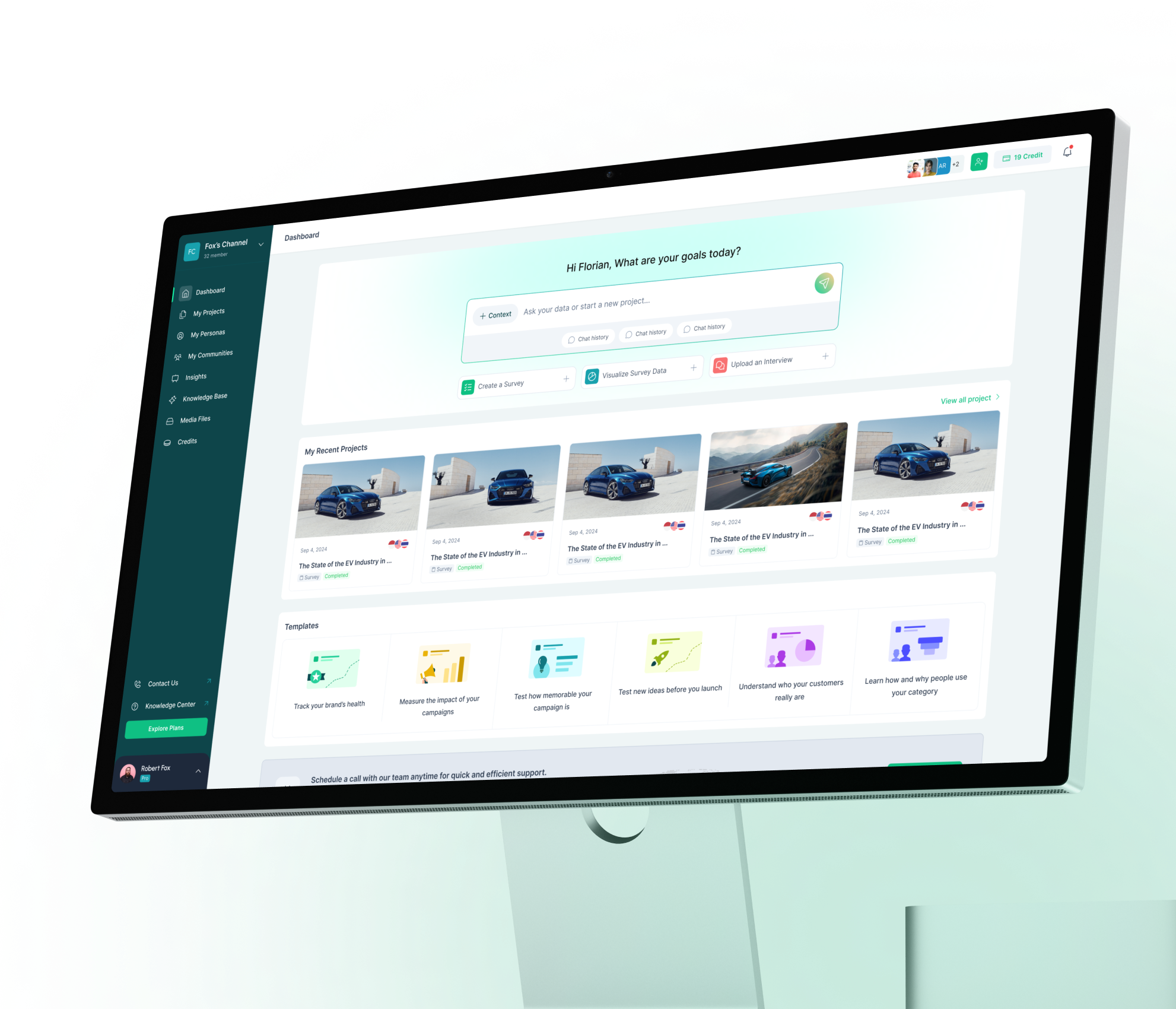 Platform dashboard preview